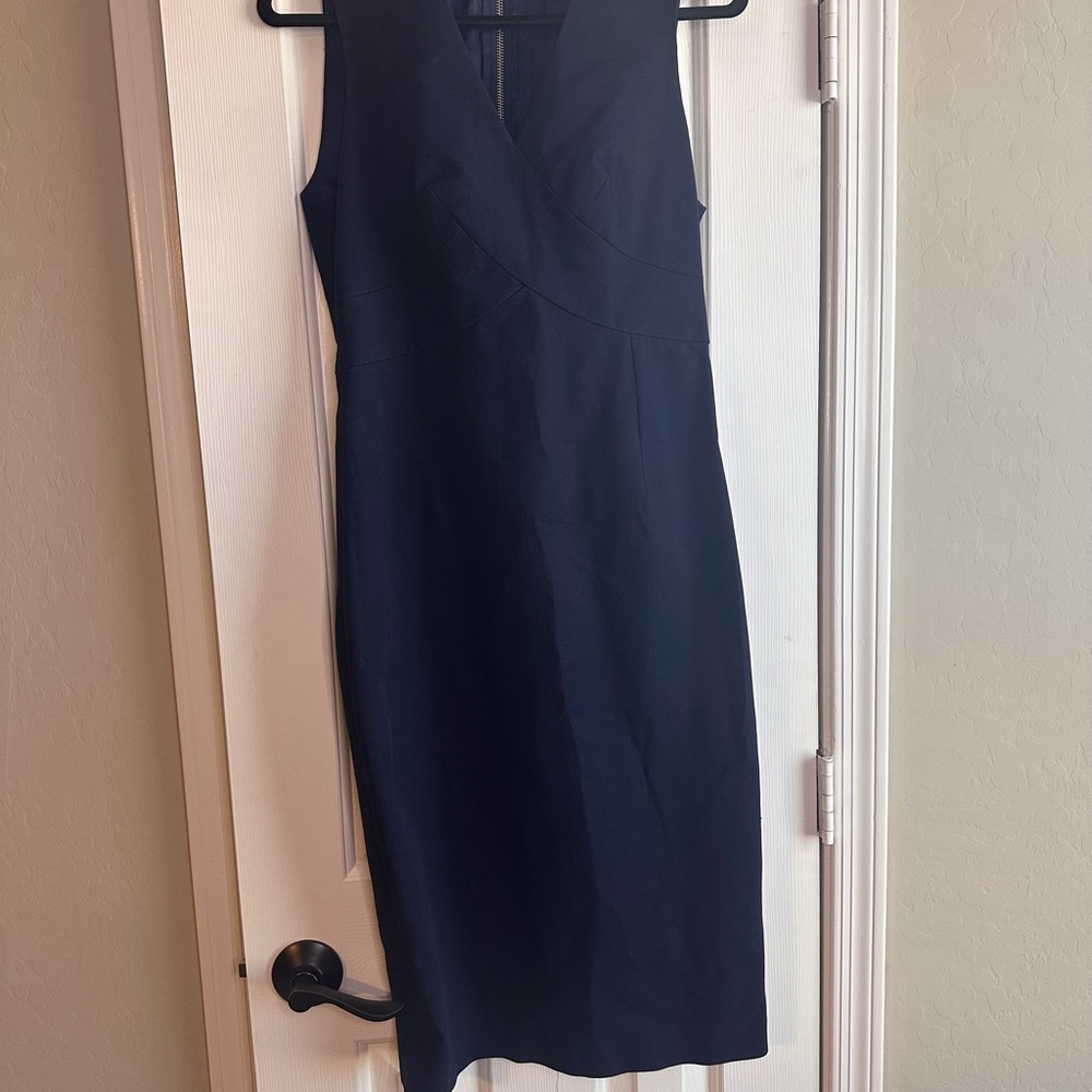 Elegant Navy Blue Sleeveless Ted Baker Dress